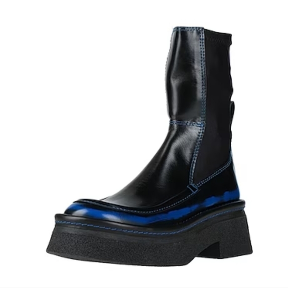 New E8 by MIISTAAMARAH BLUE ANKLE BOOTS - Picture 3 of 9